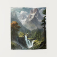 Montagne Cascade Sérénité - Nature Paysage Art