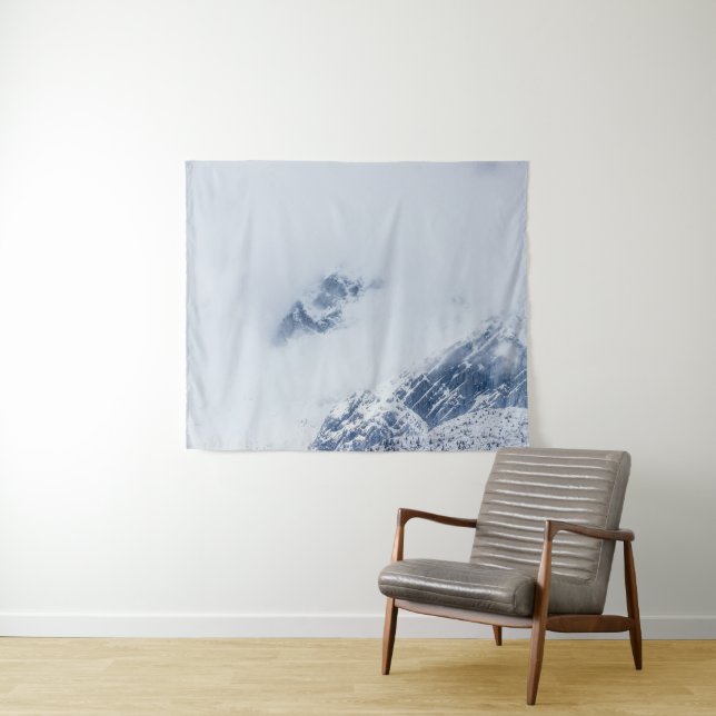 Tenture Montagnes nuageuses (En situation (horizontale))