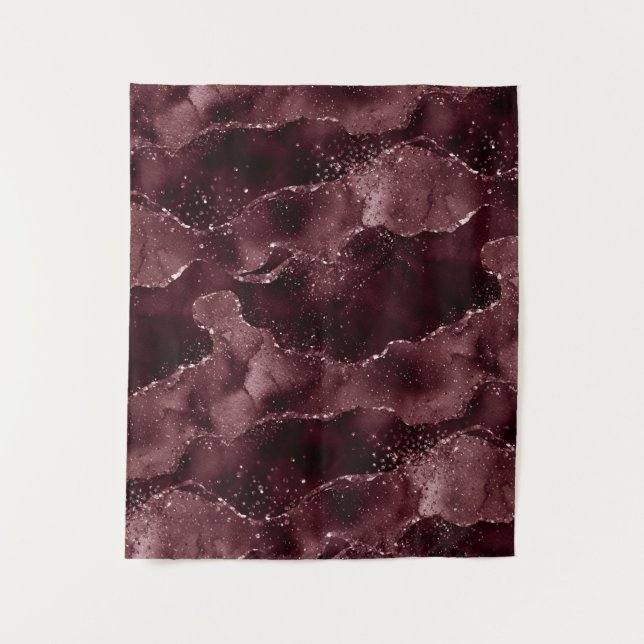 Tenture Moody Agate | Vin Bordeaux Sangria Merlot Maroon (Devant)