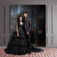 Moody Gothic Dark Alter avec Red Roses XLarge