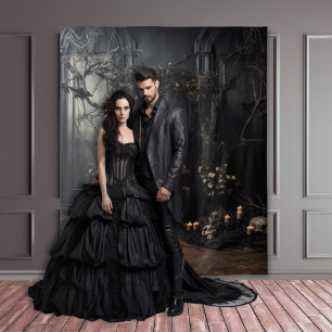 Tenture Moody Gothic Dark Alter avec Skulls XLarge