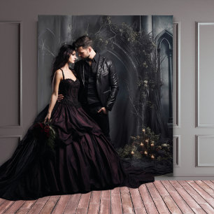 Tenture Moody Gothic Dark Candlelit Arch & Fleurs XLarge