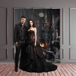 Tenture Moody Gothic Mansion Blue Chaises d'étude XLarge