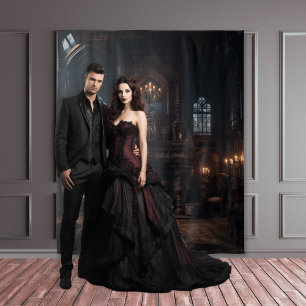 Tenture Moody Gothic Mansion Marbre Cheminée XLarge