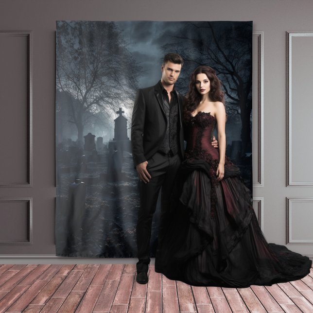 Tenture Moody Gothic Monument Lune Graveyard XLarge (Créateur téléchargé)