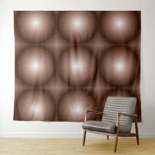 Tenture Mosaïque Brown foncée 3D géométrique Mousse blanch