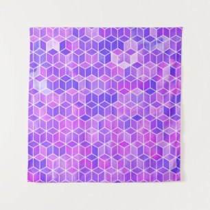 Tenture Mosaïque d'été : Aquarelle Cube Fusion