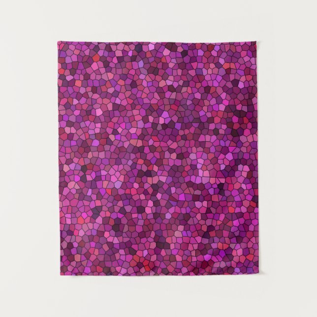 Tenture Mosaïque Rose Violet  (Devant)