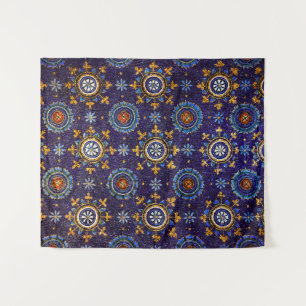 TENTURE MOSAÏQUES BYZANTINES DE RAVENNE,ÉTOILES,NUIT ÉTOIL
