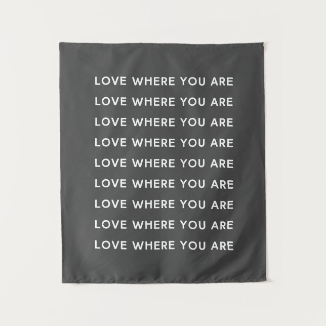 Tenture Mot typographique inspirant et stimulant Noir (Devant)
