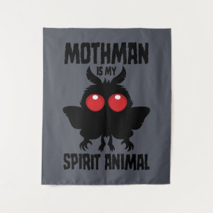 Tenture Mothman est mon animal spirituel silhouette