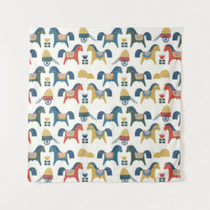 Tenture Motif à cheval inspiré de l'art scandinave.