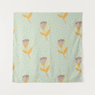 Tenture Motif à doodle fleur folk sans soudure. Main d