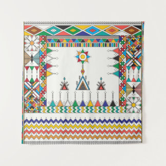 Tenture Motif à répétition géométrique décoratif inspiré d