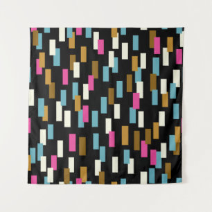 Tenture motif Abstrait aux formes géométriques texturées.