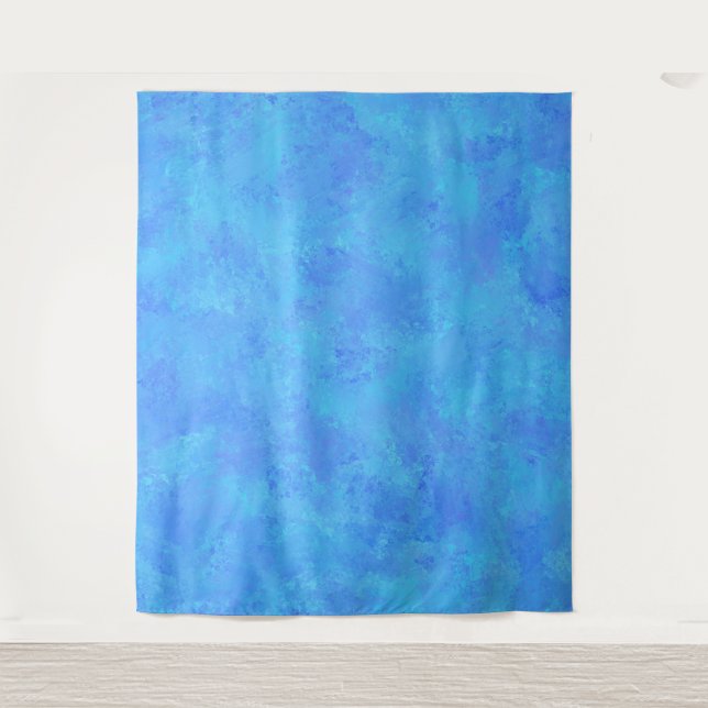 Tenture Motif Abstrait Bleu (Devant)
