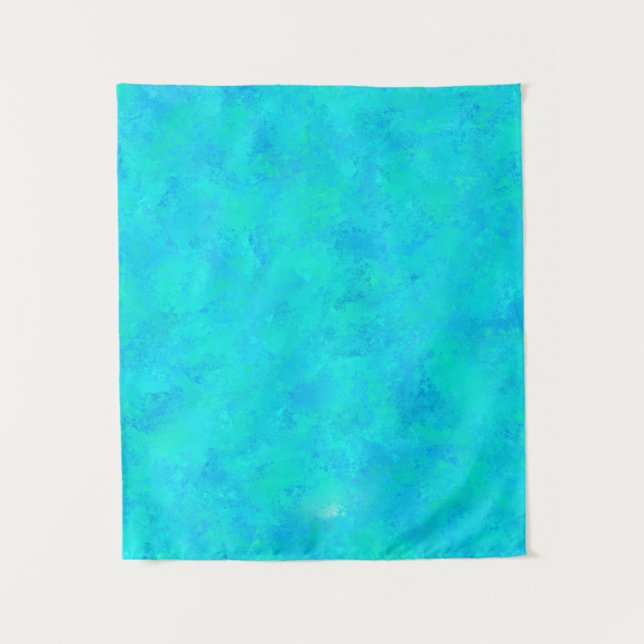 Tenture Motif Abstrait bleu turquoise (Devant)