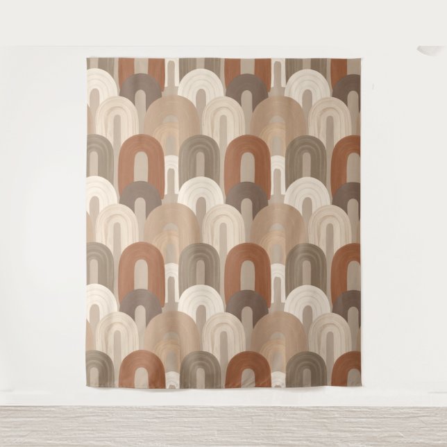 Tenture Motif Abstrait d'Arche Neutre (Devant)