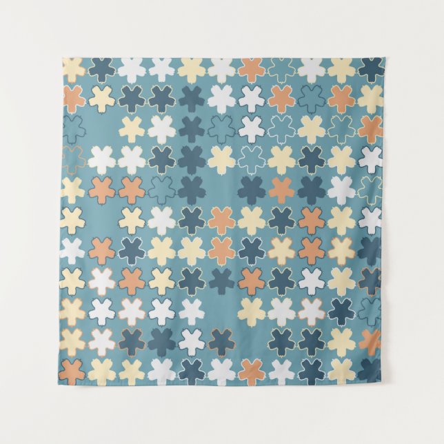Tenture Motif abstrait géométrique sans soudure de sha col (Devant)