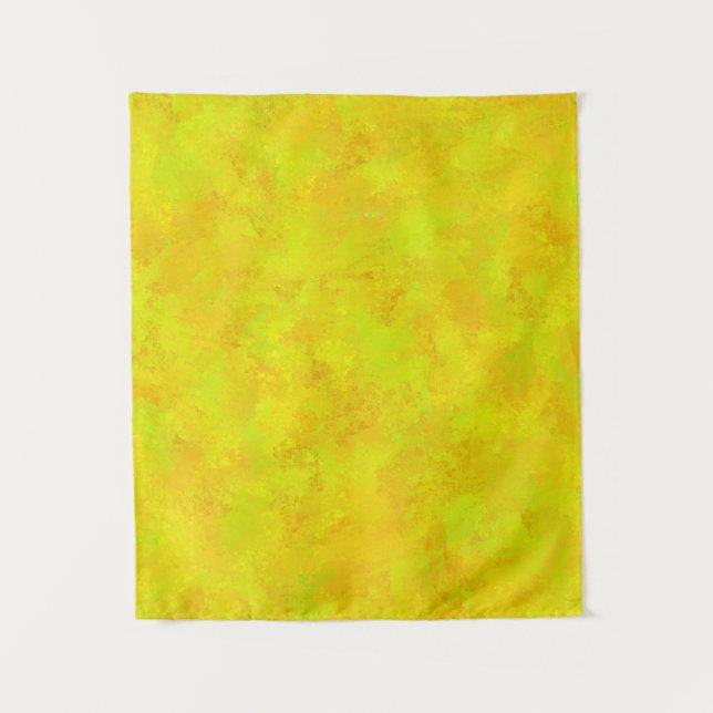 Tenture Motif Abstrait jaune orange (Devant)
