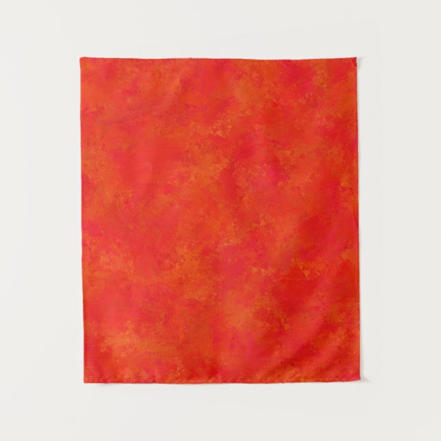 Tenture Motif Abstrait Orange Rouge (Devant)