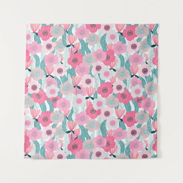 Tenture Motif Abstrait Pastel Pink (Devant)