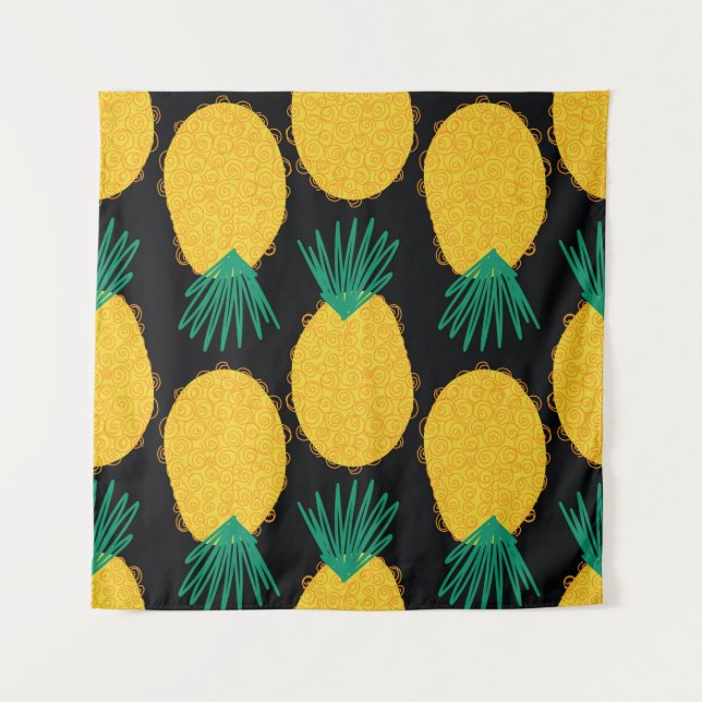 Tenture Motif abstrait sans ananas. Contemporain  (Devant)