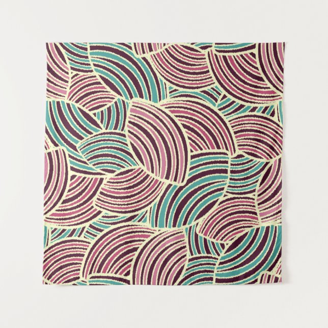 Tenture Motif abstrait sans couture avec l'image de géomet (Devant)