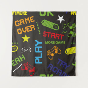 Tenture motif abstrait transparent dans le style de jeu de