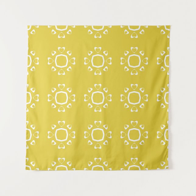 Tenture motif Abstrait transparent de couleur jaune (Devant)
