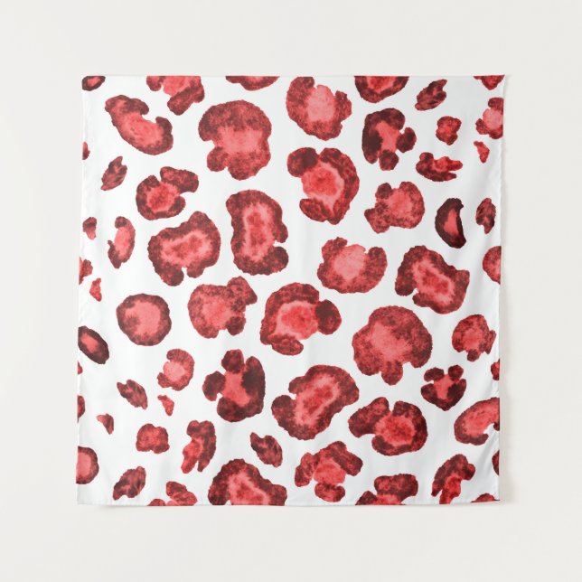 Tenture Motif aquarelle illustration peau léopard. Effacer (Devant)