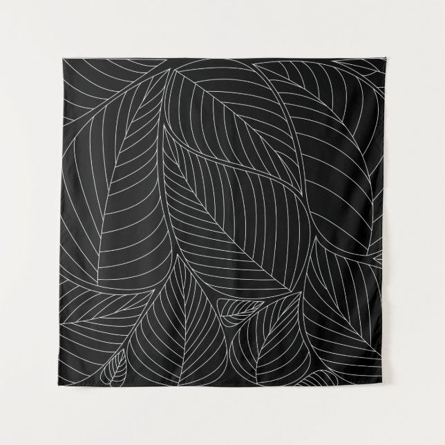 Tenture motif arrière - plan feuille. - Illustration, offi (Devant)