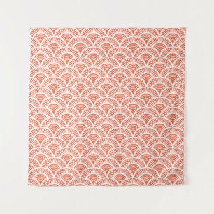 Tenture Motif Art Déco avec motifs à échelle.