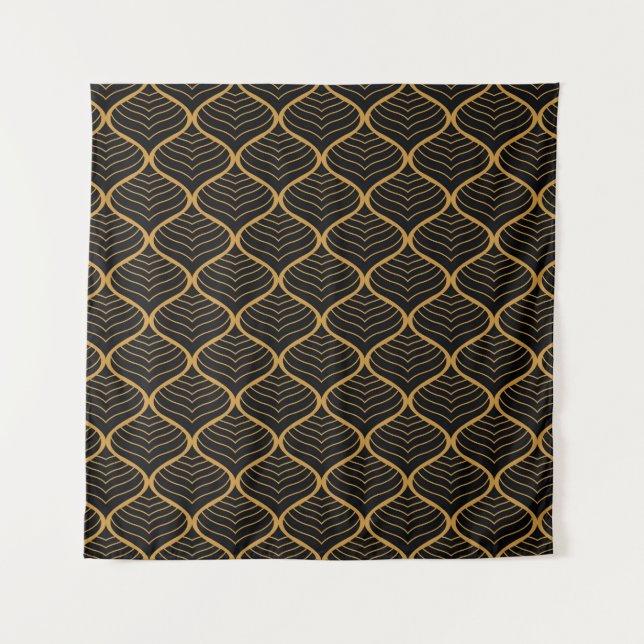 Tenture Motif Art déco Feuille classique (Devant)