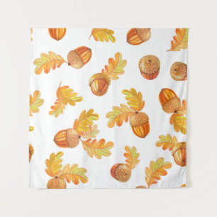 Tenture motif automnal sans couture avec des feuilles de c