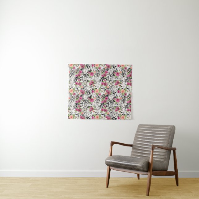 Tenture Motif avec des posters de animaux (En situation (horizontale))
