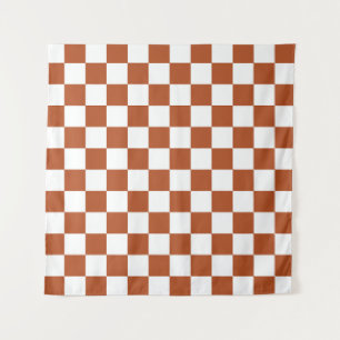 Tenture Motif Brown blanc À damiers chèque