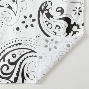 Tenture Motif cachemire noir et blanc – Art textile élégan
