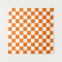 Motif chèque À damiers blanc orange