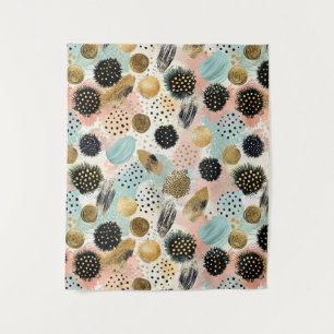 Tenture Motif circulaire Abstrait -avec Parties scintillan