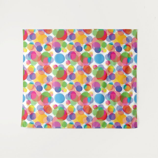 Tenture Motif circulaire coloré (Devant (Horizontal))