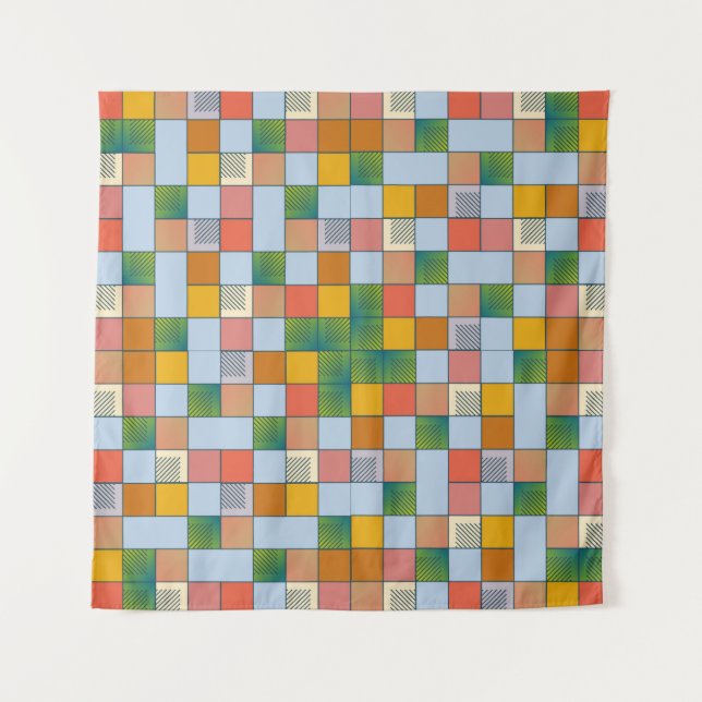 Tenture motif couleur Abstrait transparent (Devant)