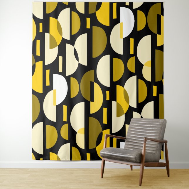 Tenture Motif croissant 010921 - Ambre (En situation)