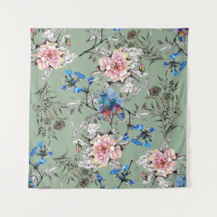 Tenture Motif d'aquarelle Arrière - plan vert.