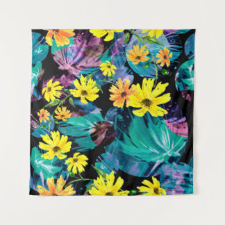 Tenture Motif d'aquarelle créatif et transparent des plant