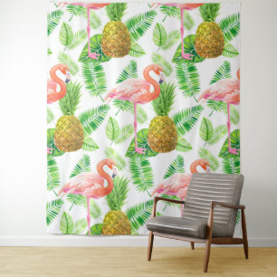 Tenture Motif d'aquarelle de jardin tropical