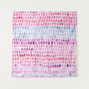 Tenture Motif d'aquarelle rayée transparente. Rose et gris