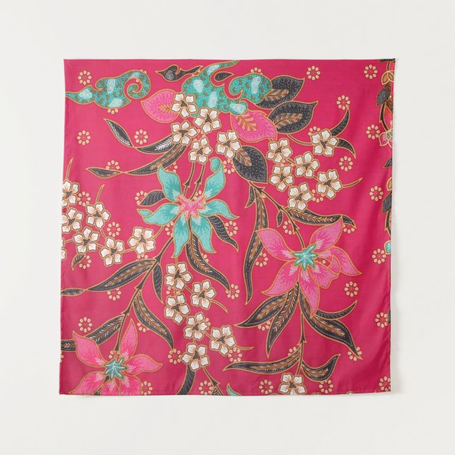 Tenture Motif d'art batik indonésien (Devant)