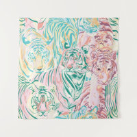 Motif d'art de Tiger couleur Pastel