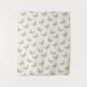 Tenture Motif d'art en ligne de papillon